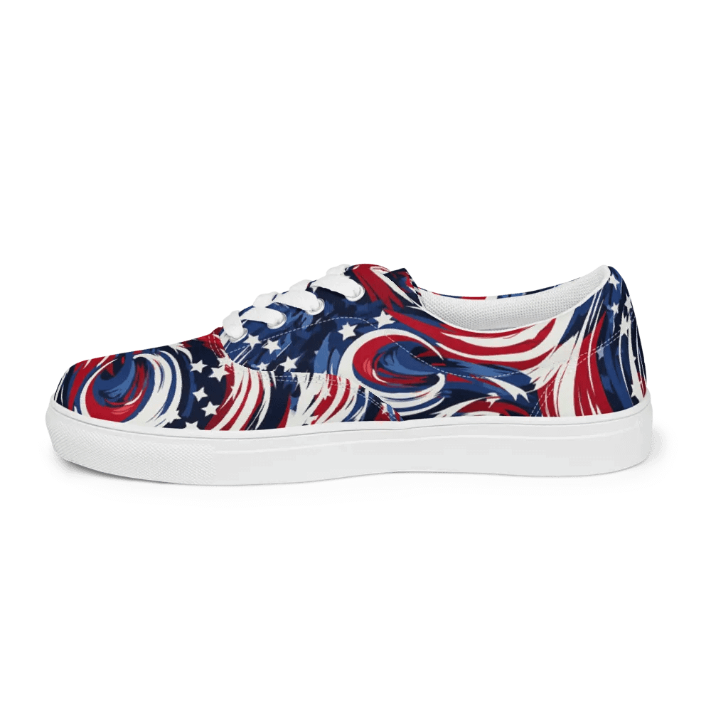 Patriotic Swirl Women's Canvas Shoes product image (4)