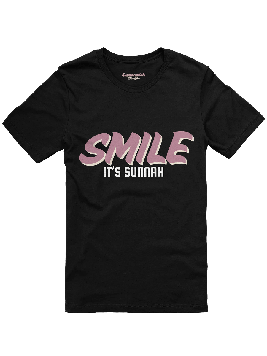 Dark "Smile It's Sunnah" T-Shirt in Dusty Rose product image (7)