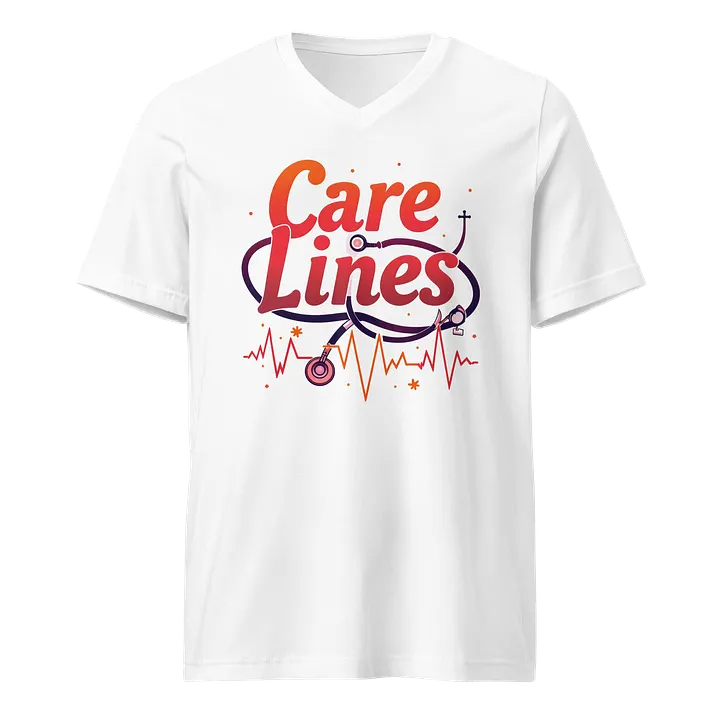 Care Lines Stethoscope V-Neck Tee product image (1)