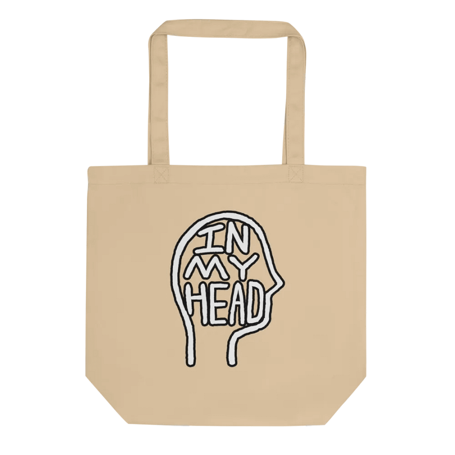 In My Head (lined design) tote bag product image (1)
