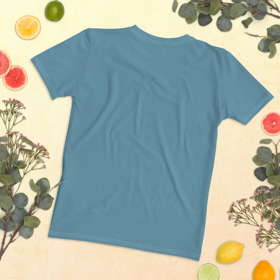 Plain Medium Light Blue Soft Summer Women's Crewneck Polyester Heavyweight Premium T-Shirt by Treasure Pie product image (11)