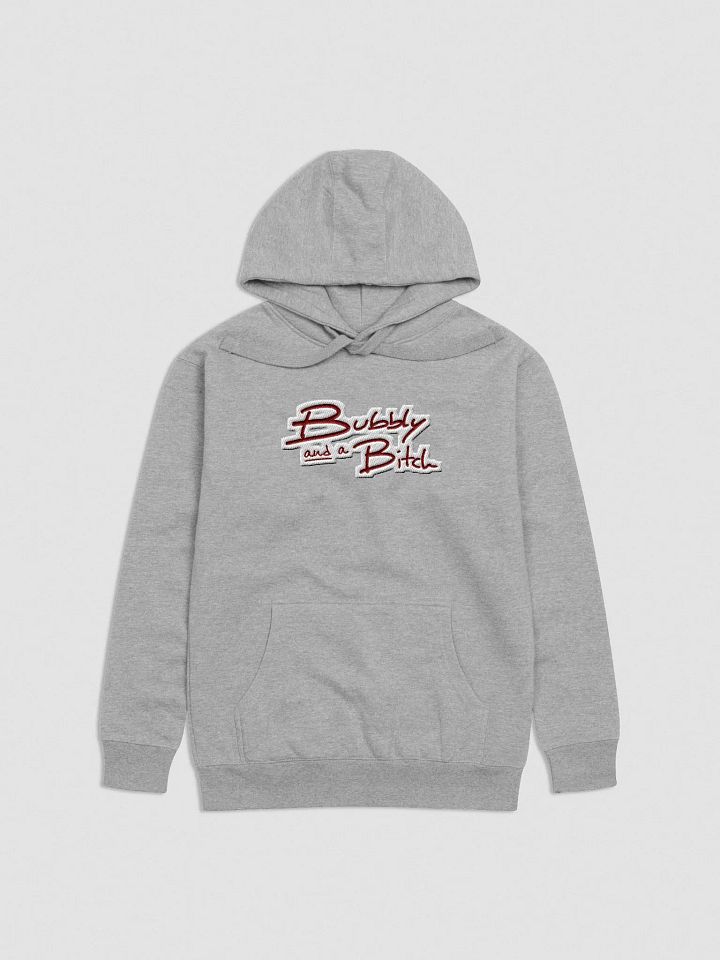 Bubbly and a B*tch (maroon bubble design) embroidered heavyweight hoodie product image (7)