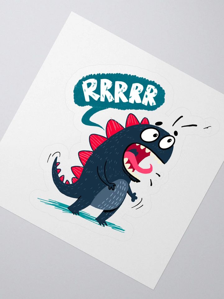 Dinosaur roaring Vinyl Stickers product image (6)