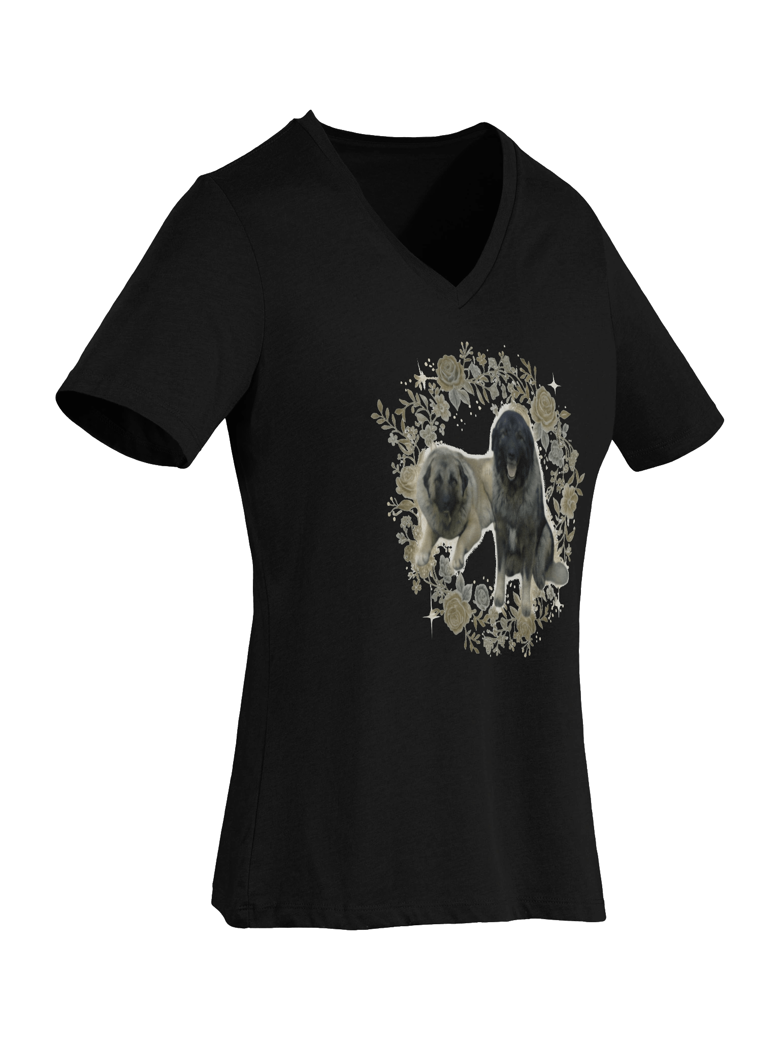 Two-Dog Art Print | Women's V-Neck T-Shirt product image (7)