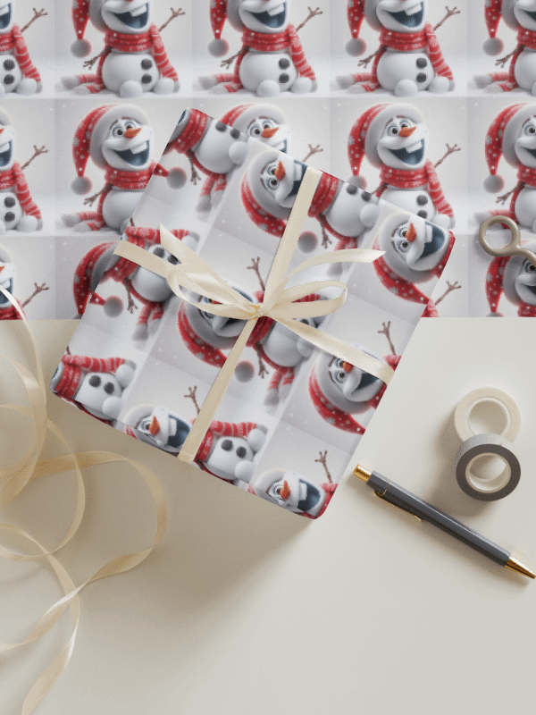 Happy Snowman Gift wrap product image (2)
