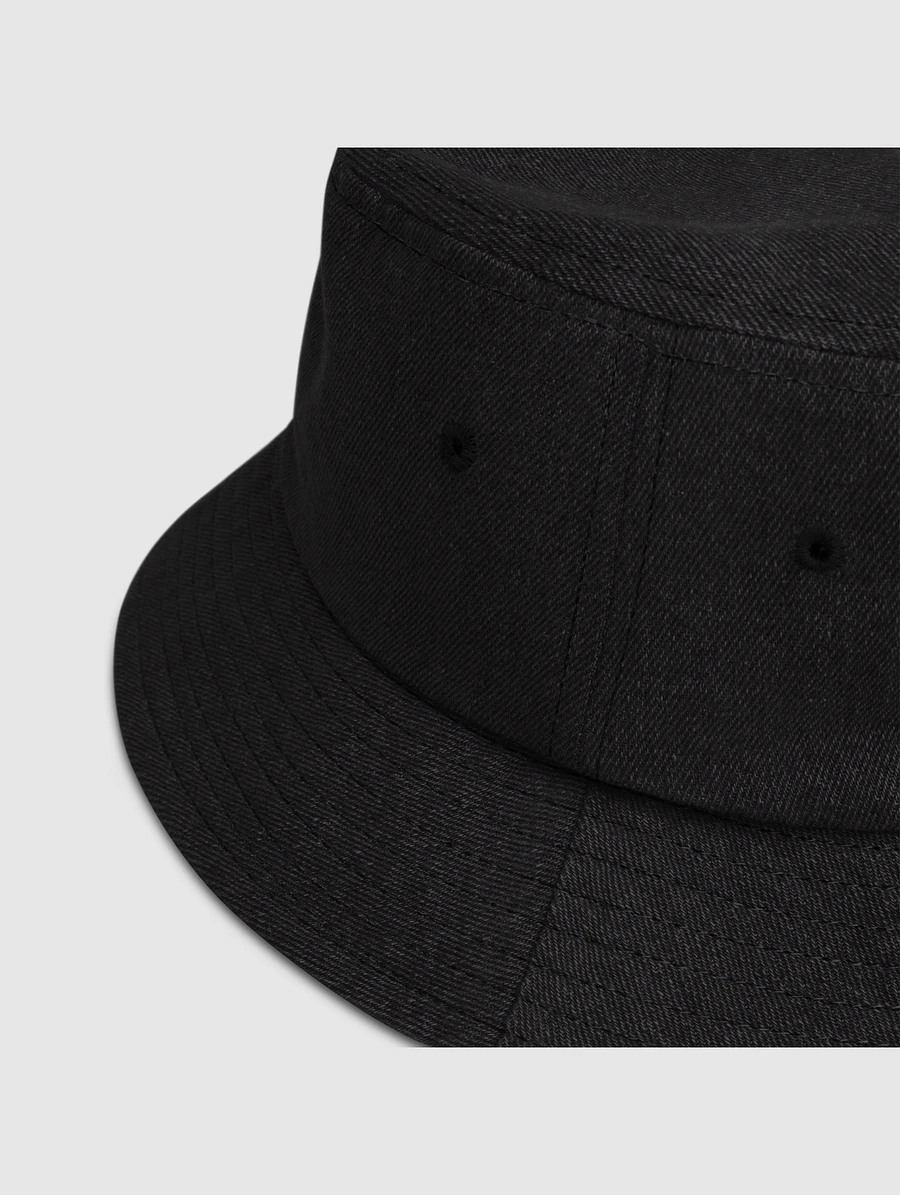 Typical Cancer White on Black Denim Bucket Hat product image (3)