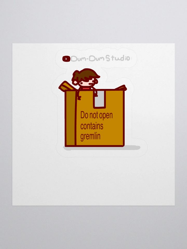 Do not open (contains gremlin) dum dum sticker product image (1)