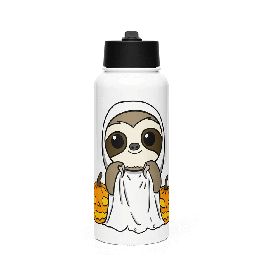 Stainless Steel Water bottle With Straw - Ghost product image (1)