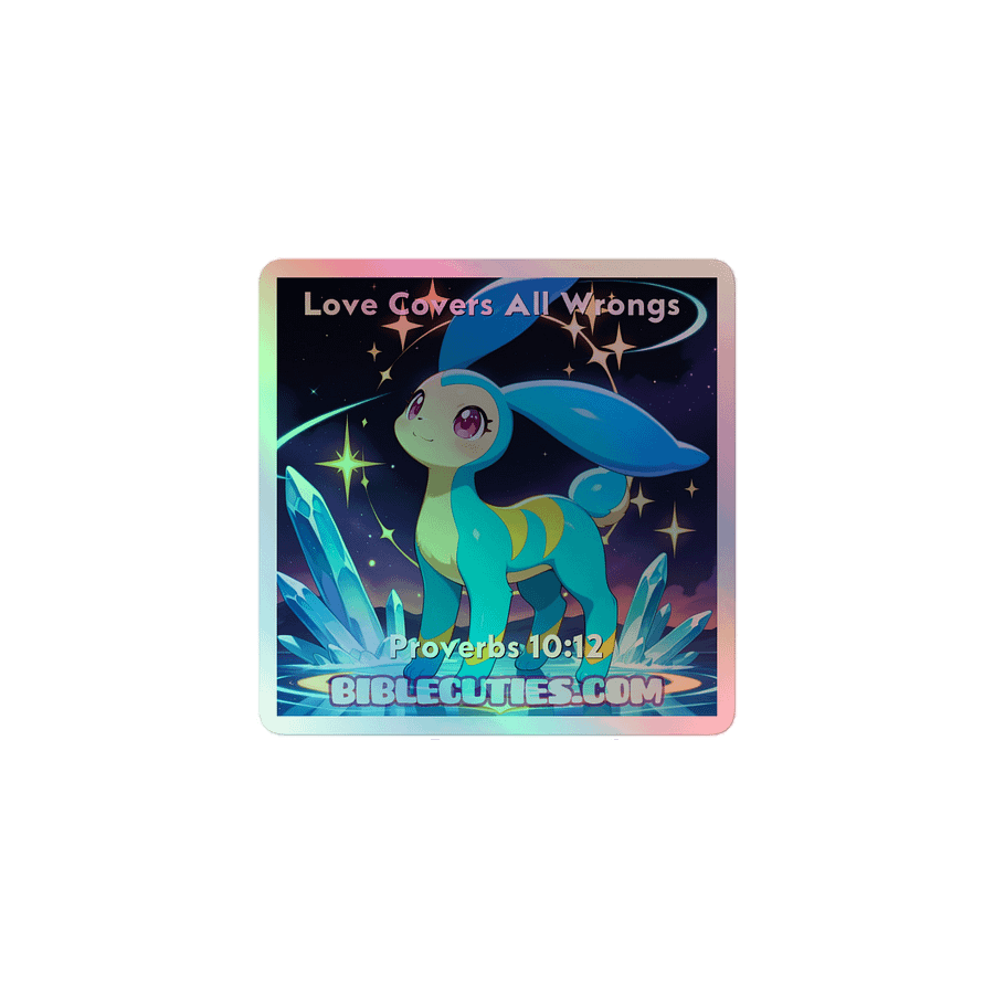 Bible Cuties Miriam - Love Covers All Wrongs Holographic Sticker product image (1)