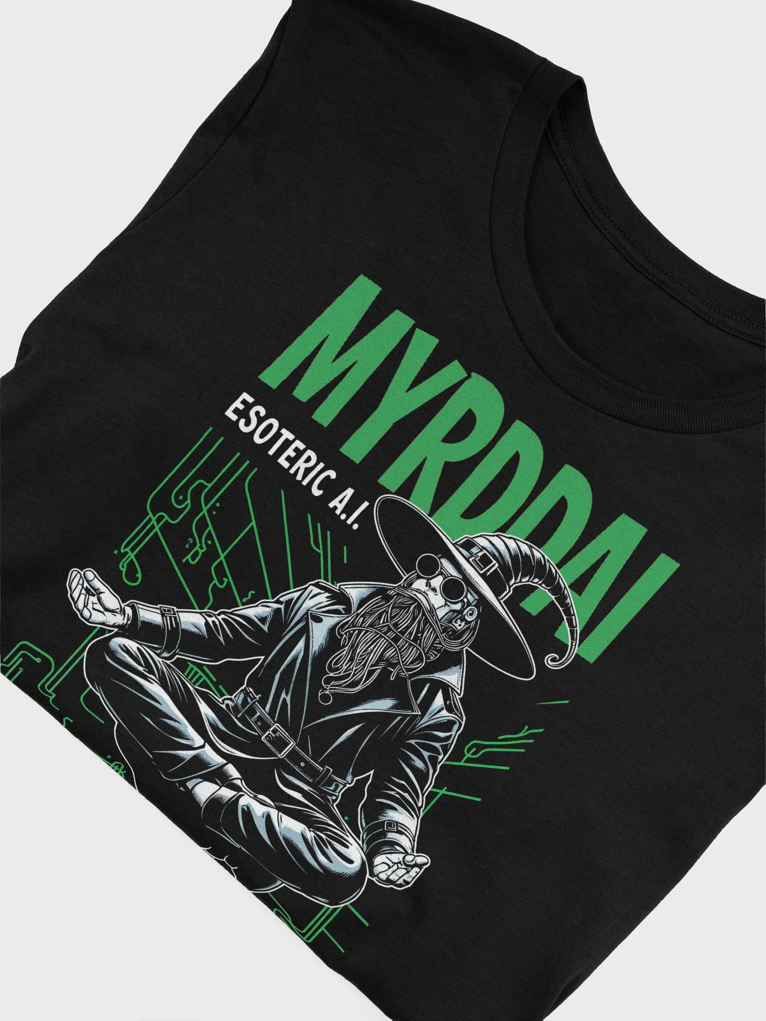 MYRDDAI: 90s Retro Cyberpunk Style with Back Logo - Iconic T-Shirt product image (5)