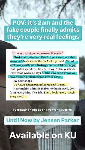 📖 Until Now by jensen parker

♥︎ fake dating 
♥︎ one bed
♥︎ forced proximity
♥︎ two worlds collide
♥︎ family drama / secrets
...