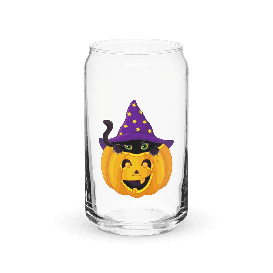Whimsical Pumpkin Cat Can-Shaped Glass product image (2)