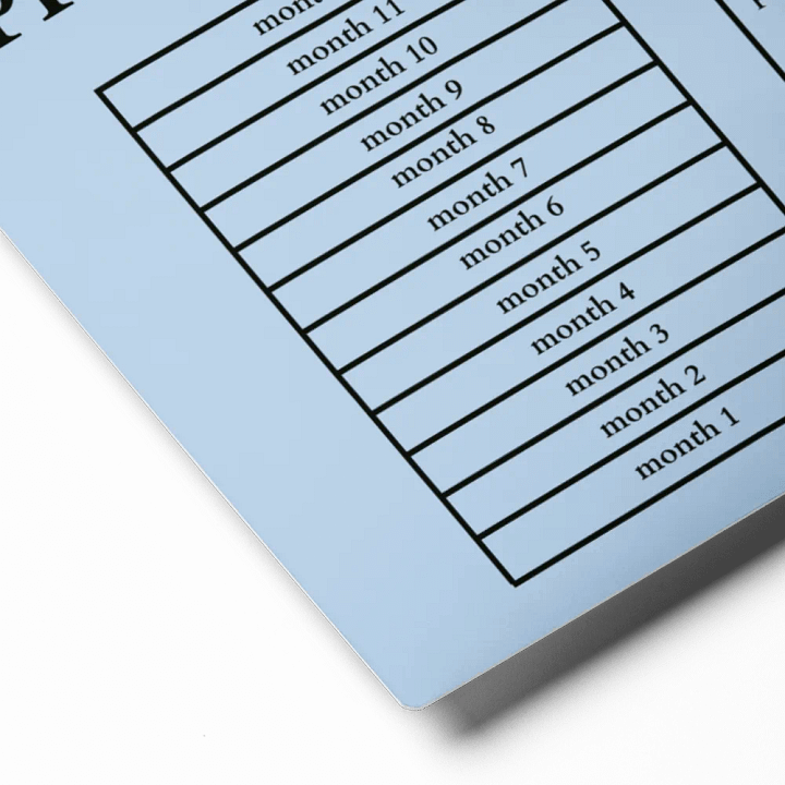 HIGHFALUTIN ANNUAL RENT TRACKER (black design 4) product image (2)