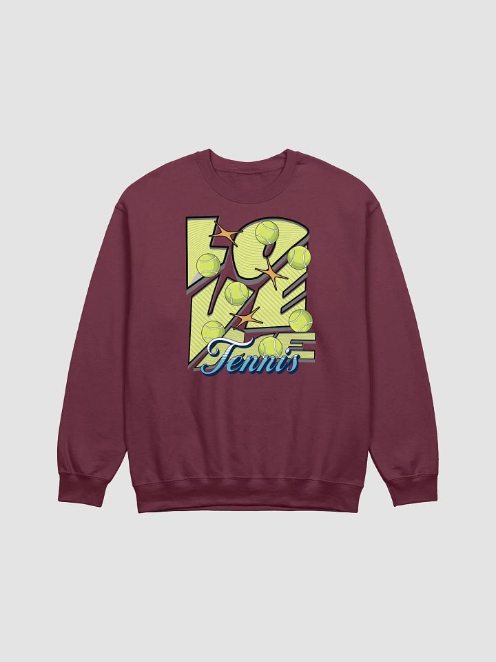 Love Me Tennis Striped Crewneck Sweatshirt product image (1)