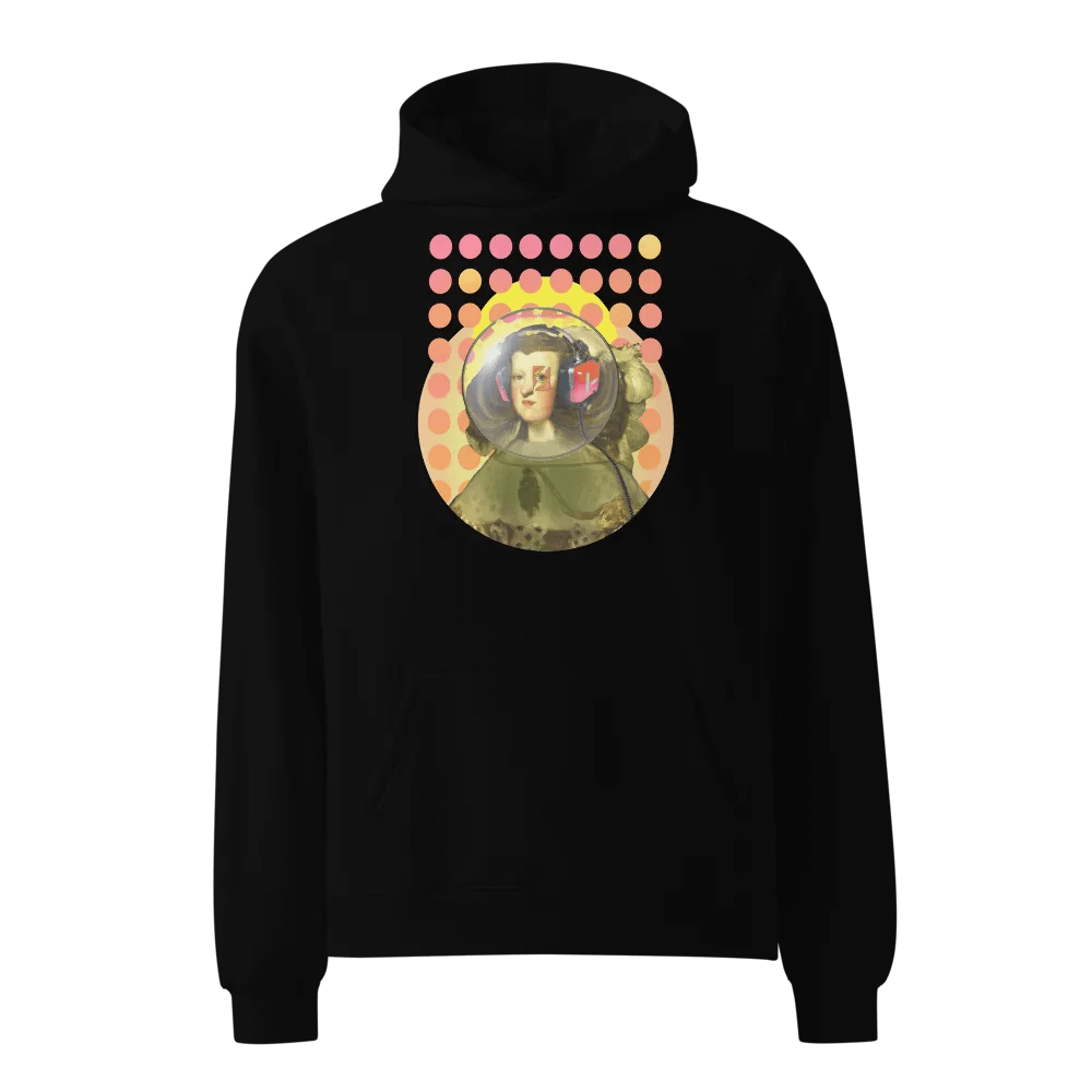 Queen of Space by Frank Fonik (AM/FM Radio Headphone) , Techno EDM Unisex Premium Oversized Hoodie product image (2)