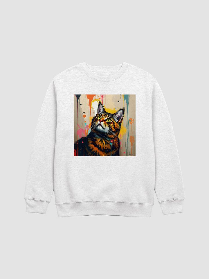 Vibrant Cat Illustration Crewneck product image (1)