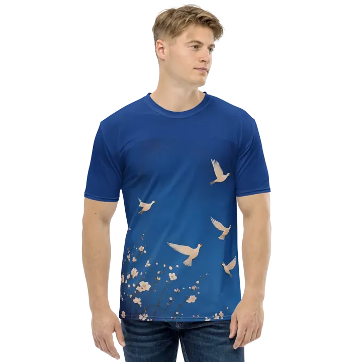 Skyward Serenity All-Over Print Tee. Japanese Art Style product image (1)