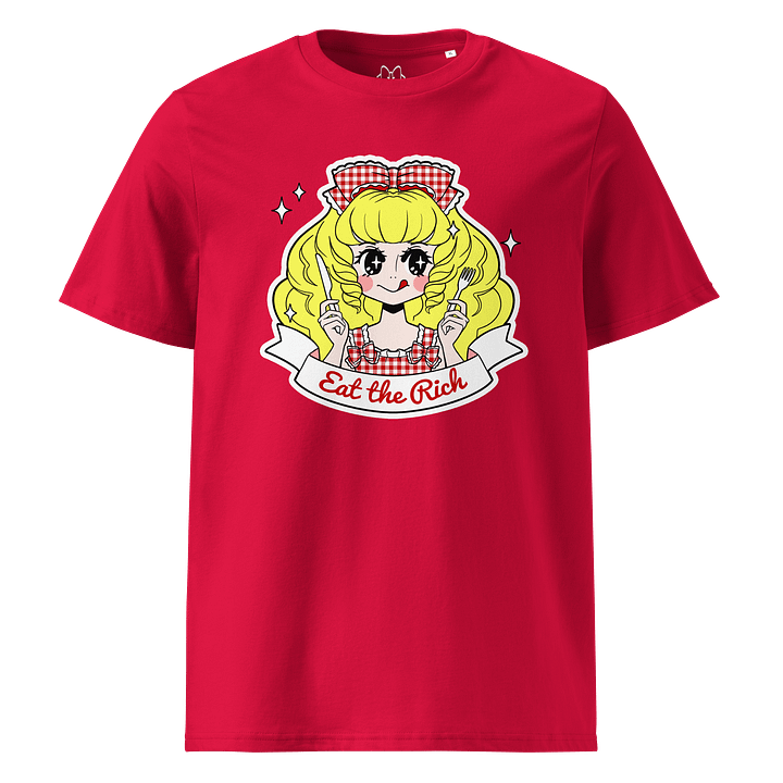 𝑼𝑺𝑨 Eat the Rich (Red) organic cotton t-shirt product image (1)