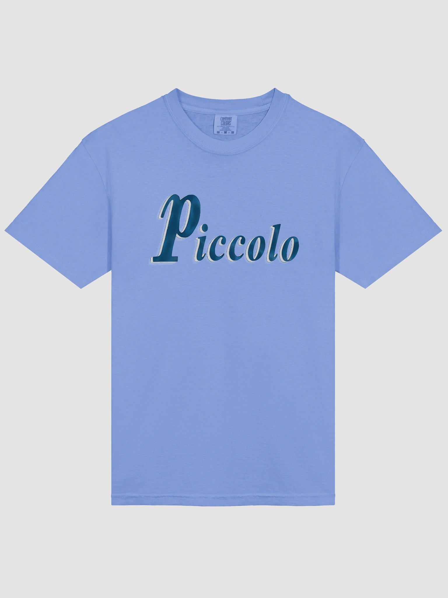 Piccolo Flute Script T-Shirt, (Piano Symbol) - Unisex product image (3)