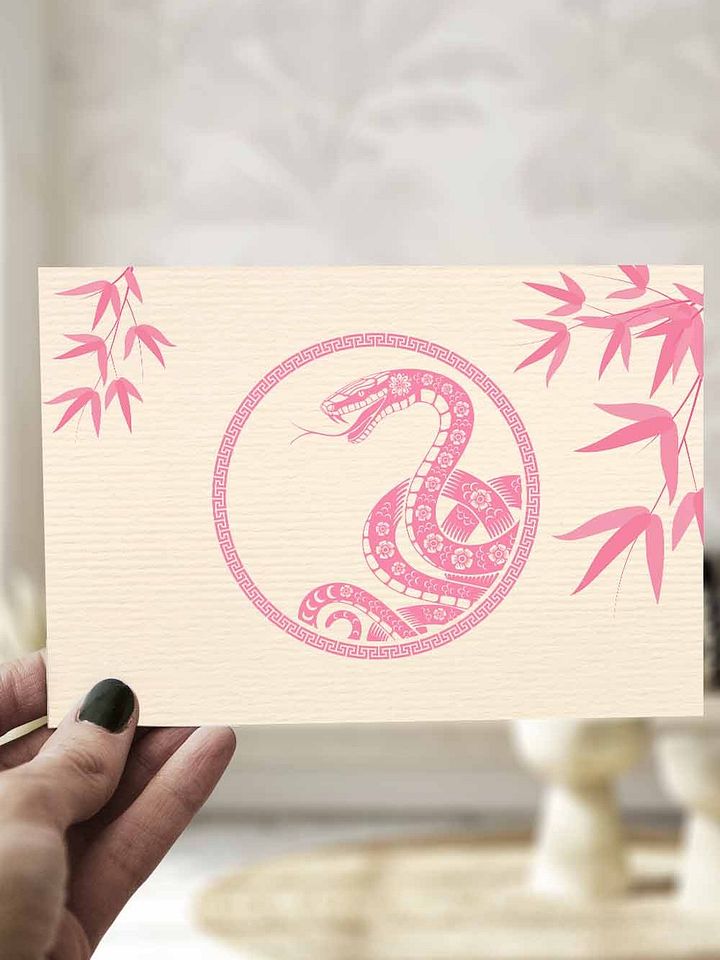 Chinese New Year Card 2025 Lunar New Year of the Snake product image (1)