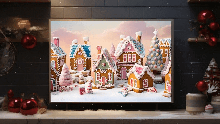 Gingerbread Cottage in Winter Wonderland - Frame TV III product image (2)