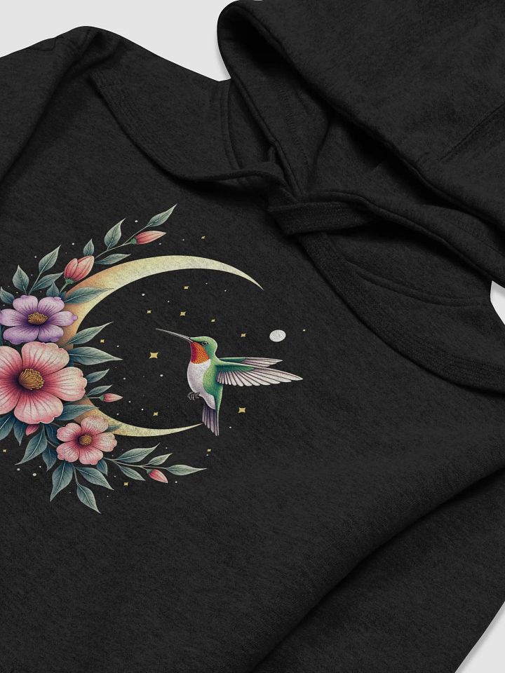 Celestial Hummingbird with Moon and Floral Bloom Design product image (1)