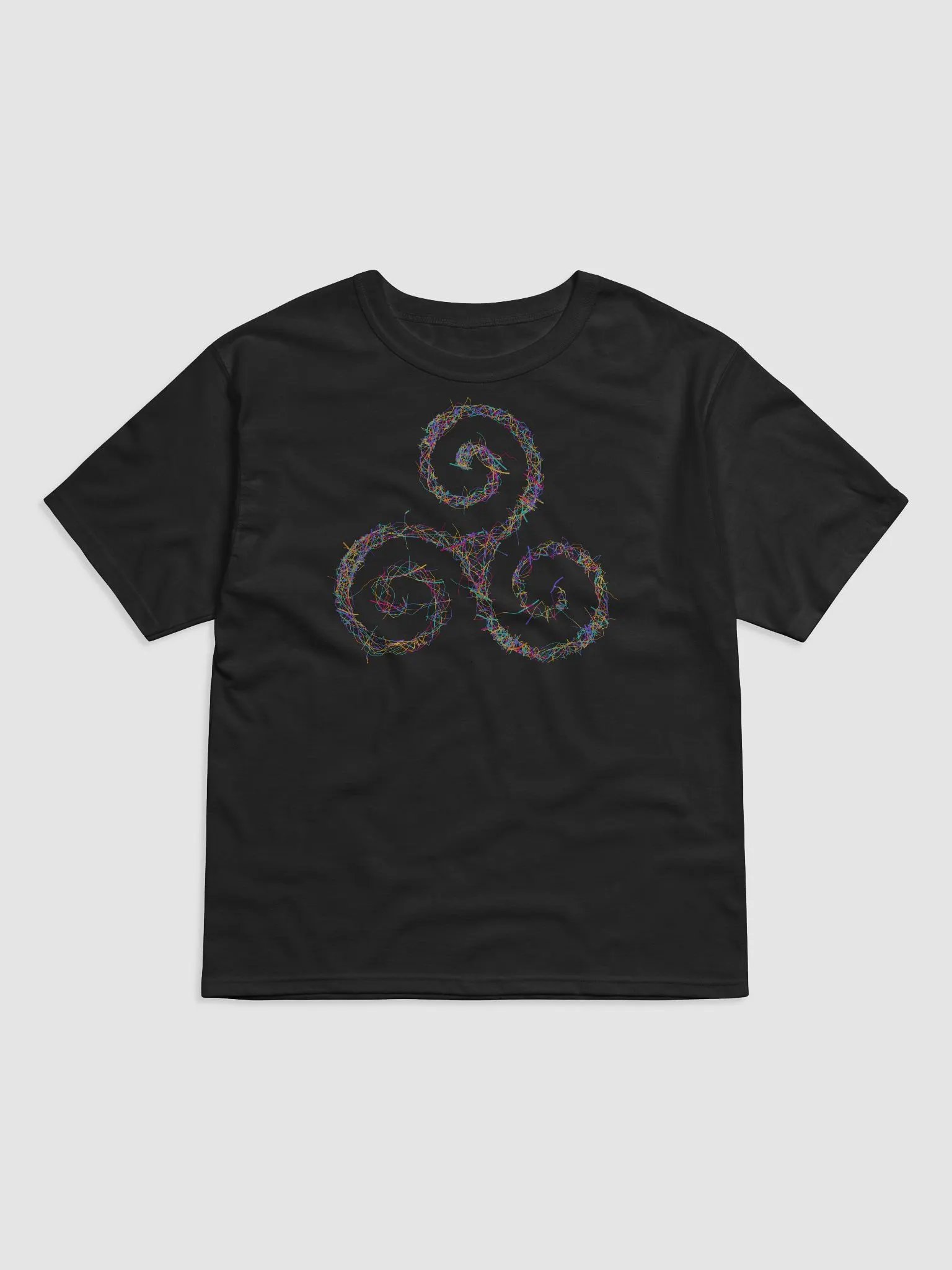 Vibrant Triskelion Tee | Celtic Sacred Geometry Art product image (2)