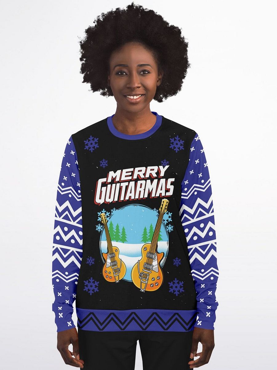 "Merry Guitarmas" Music Christmas Sweater | Electric Guitar Holiday Sweatshirt | Musician Winter Party Outfit product image (5)