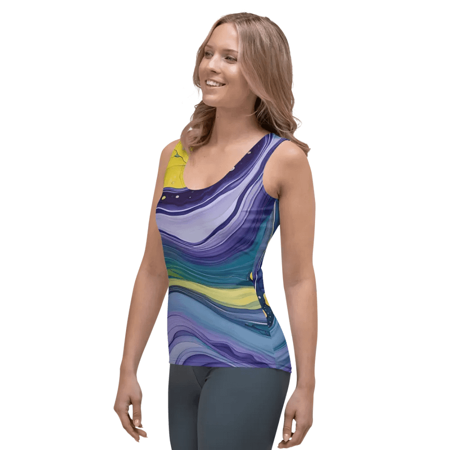 Cosmic Harmony Fluid Art Tank Top product image (5)