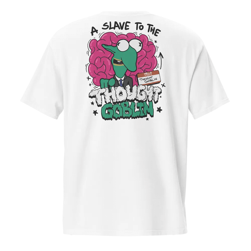Thought Goblin front and back tee