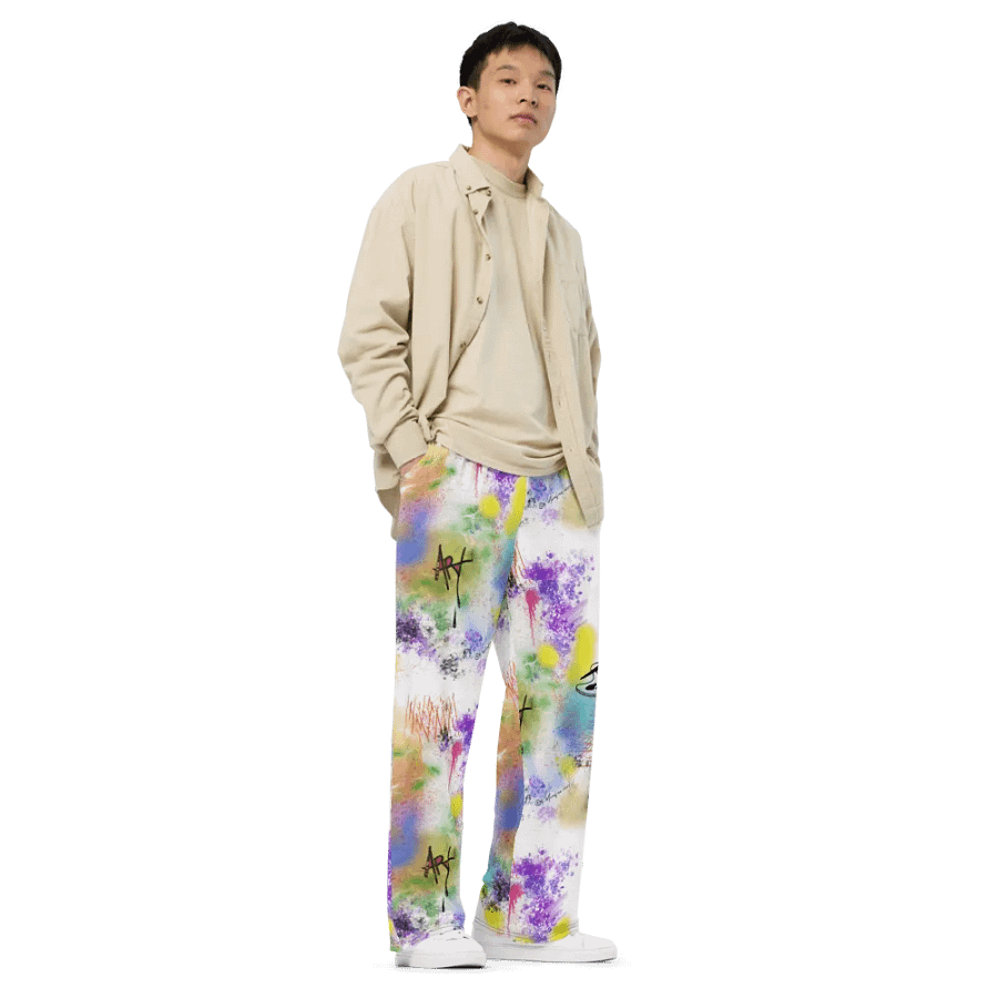 SplatterWear #4 Wide Unisex Pants/Rainbow product image (3)