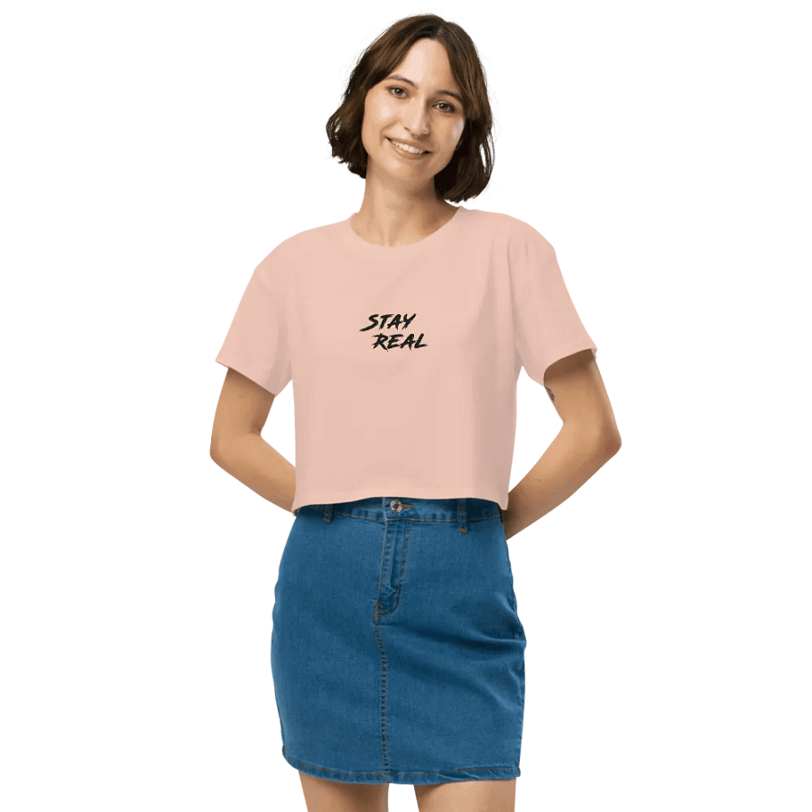 Stay REAL Embroidered Crop Top product image (7)