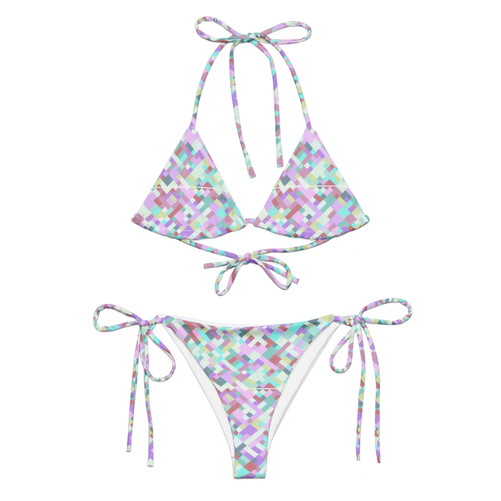 Colorful Mosaic Pattern Design String Bikini - v5 product image (6)
