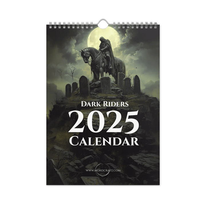 Dark Rider Wall Calendar (2025) by Allcolor product image (1)