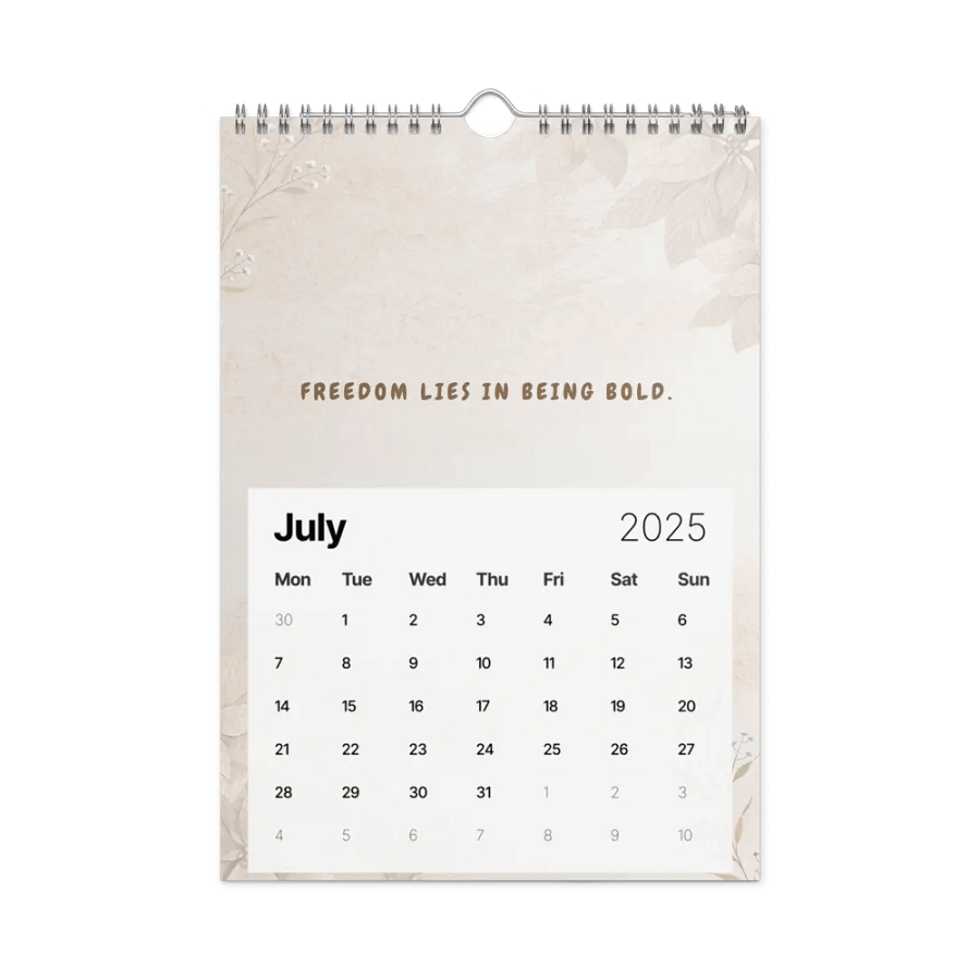 FLORAL INSPIRATIONAL QUOTES WALL CALENDAR 2025 product image (7)