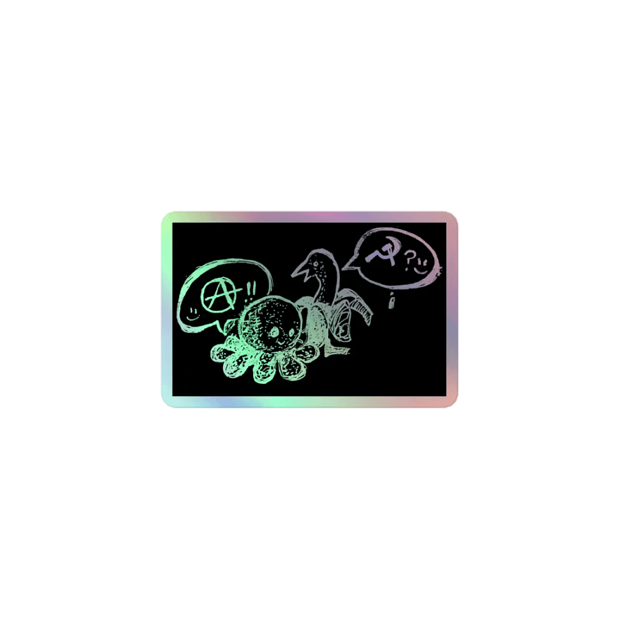 Leftist Infighting Holographic Sticker product image (1)