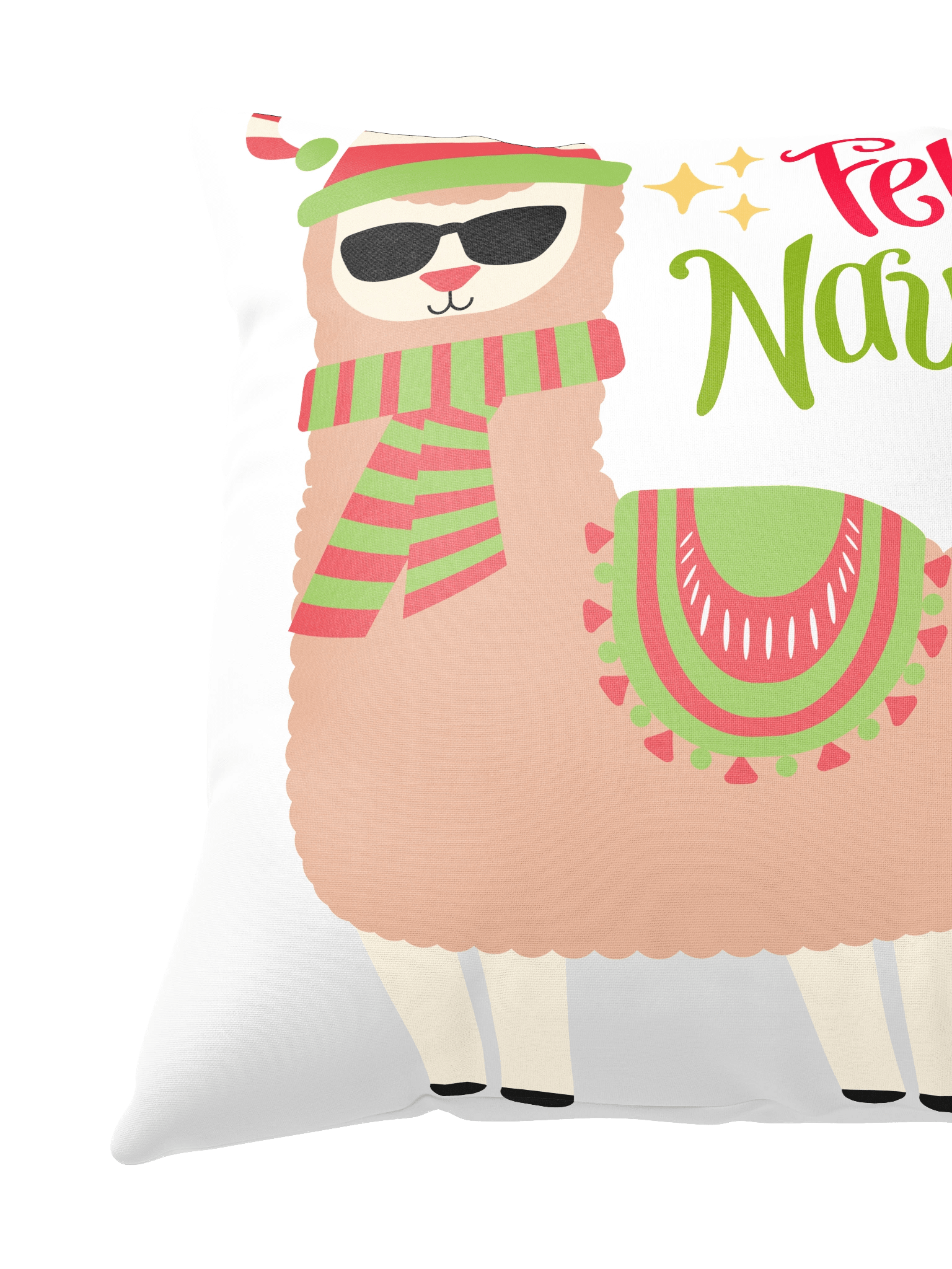 Feliz Navidad Llama Cozy Pillow product image (3)