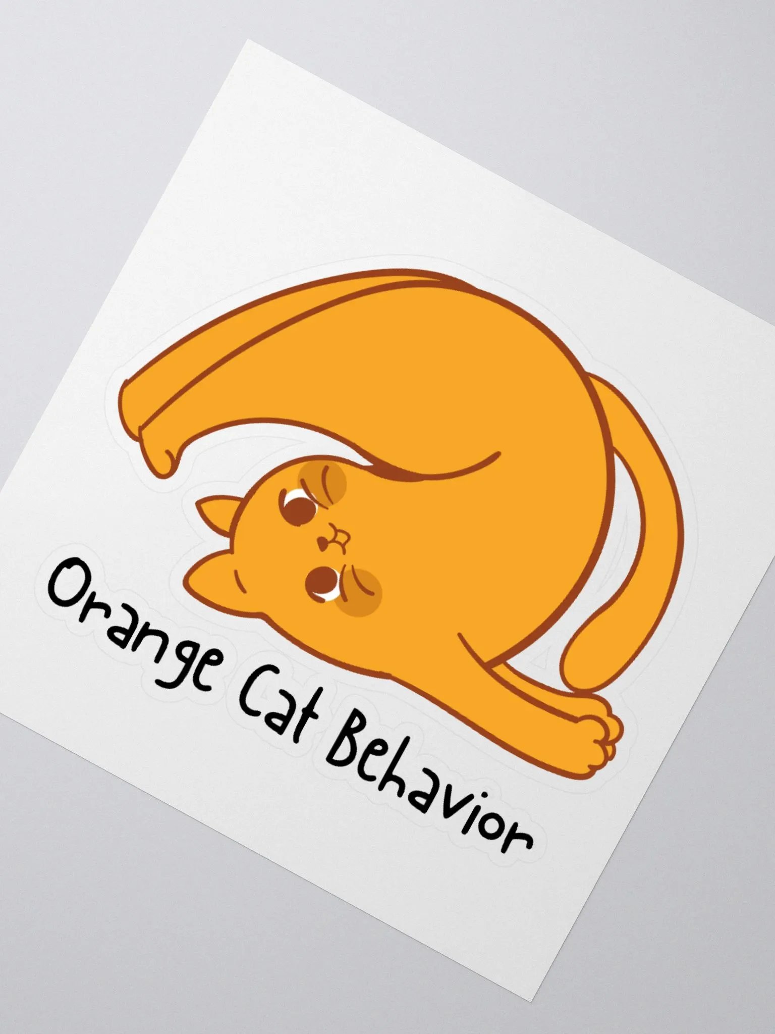 Playful Cat Stretch Kiss-Cut Stickers product image (5)