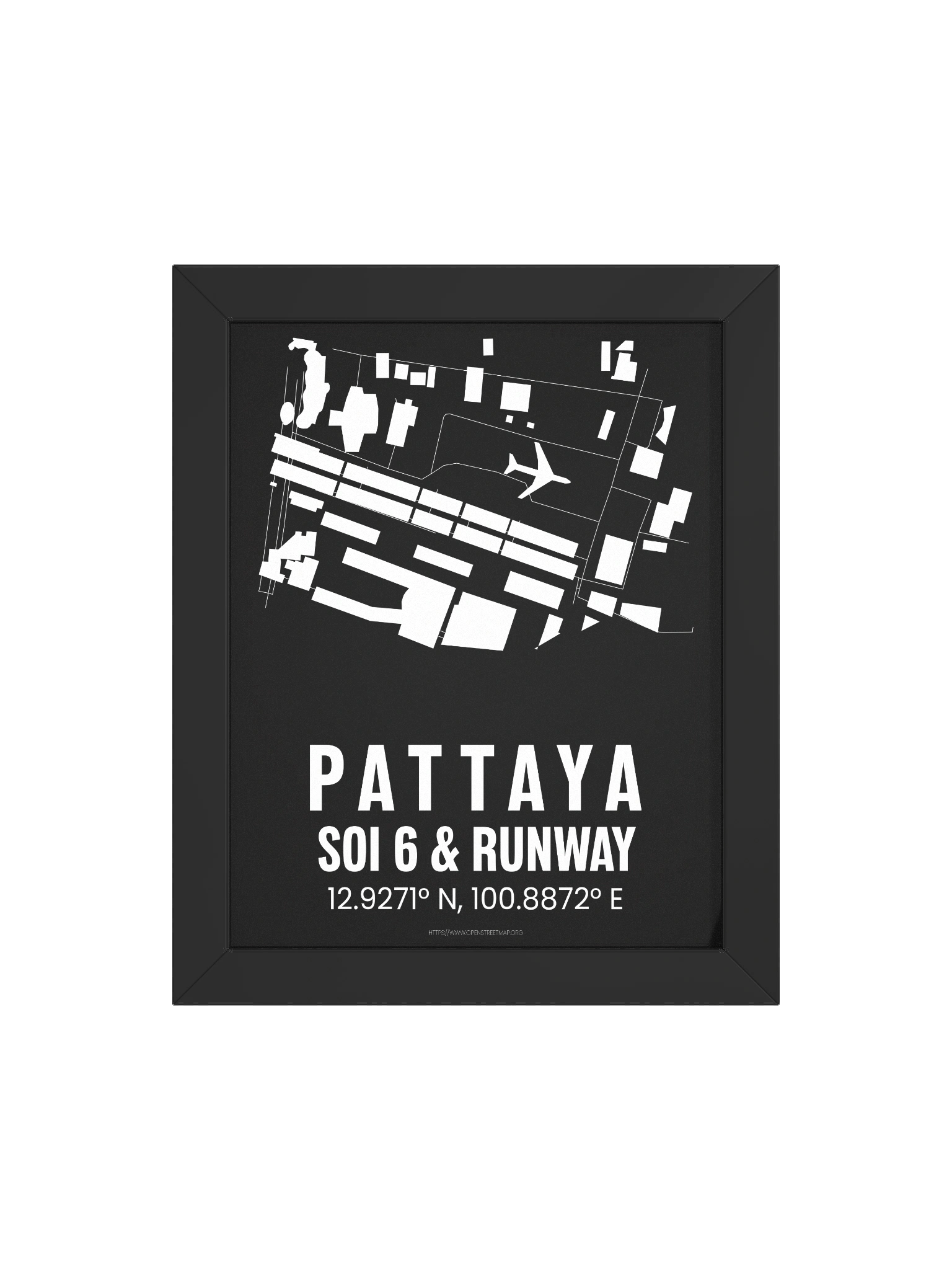 Pattaya Soi 6 & Runway Map Black product image (4)