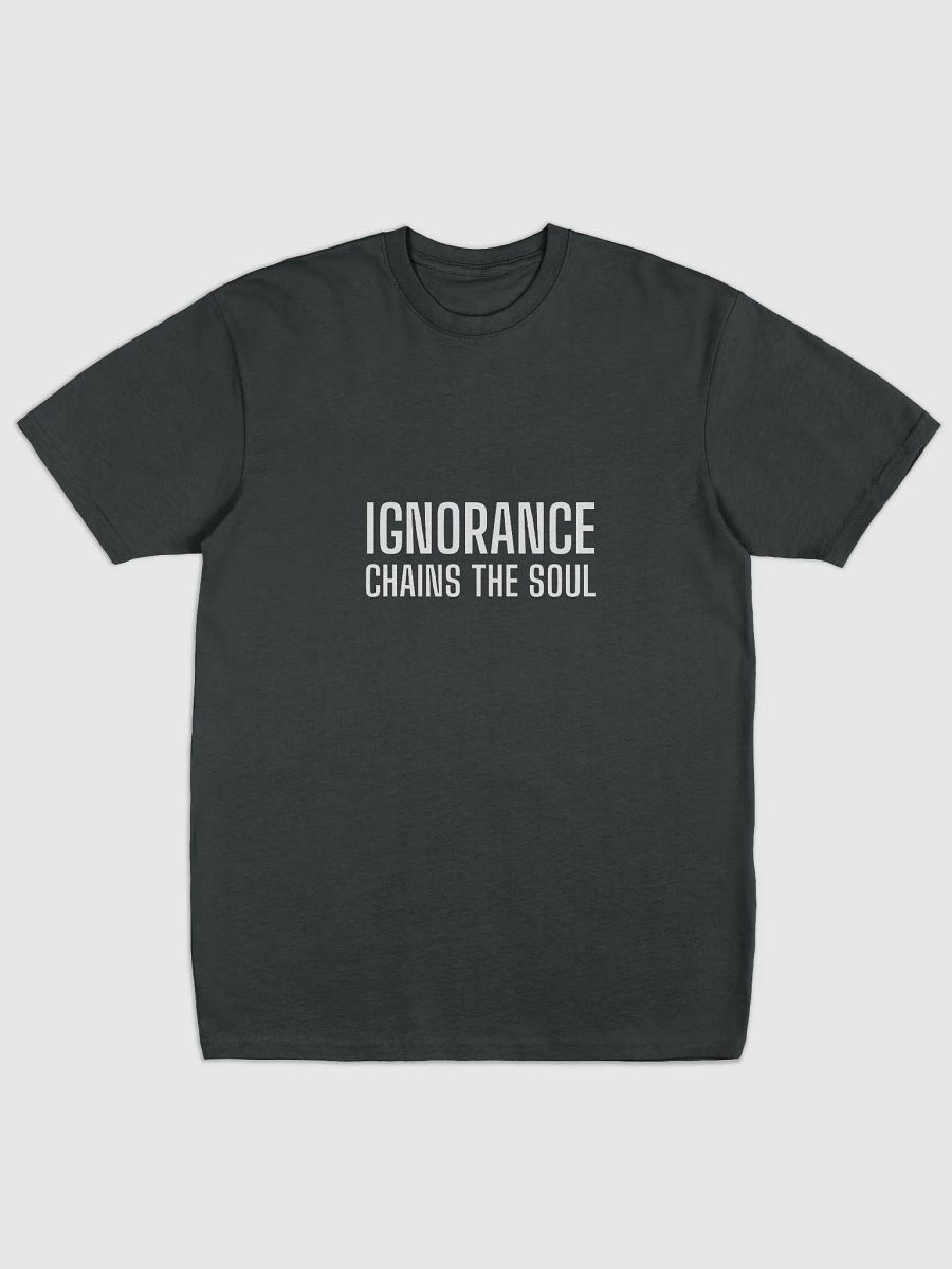 Abstract Pixelated Men's Tee | life motto IGNORANCE CHAINS THE SOUL product image (1)