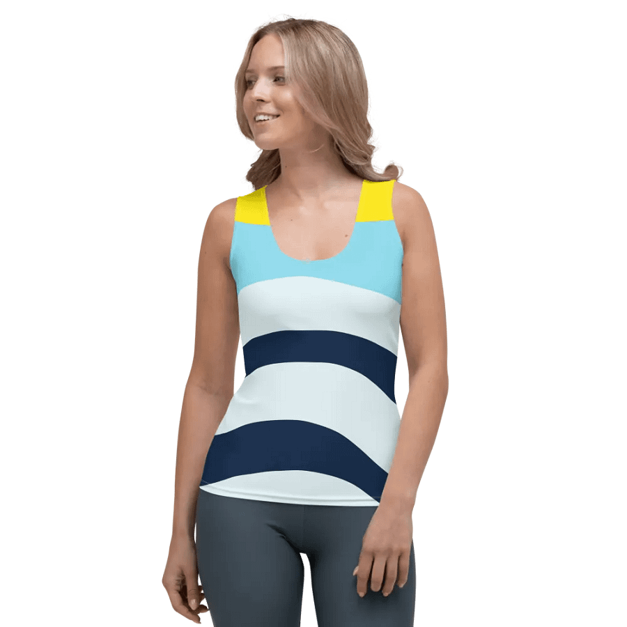 Blue Sunset Waves Women's Tank Top product image (4)
