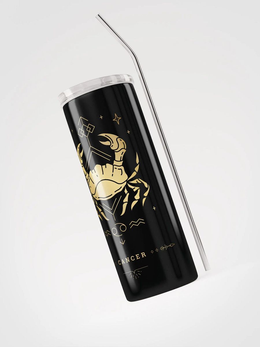 Golden Celestial Cancer Zodiac Stainless Steel Tumbler: Embrace Cosmic Elegance! ♋✨ product image (3)