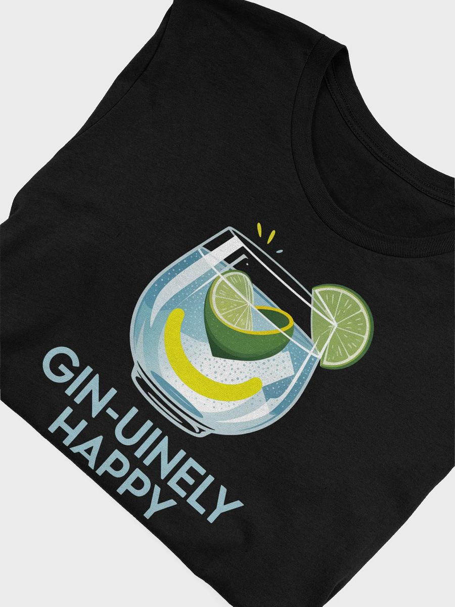 Gin-uinely Happy Smiley Glass T-Shirt product image (5)