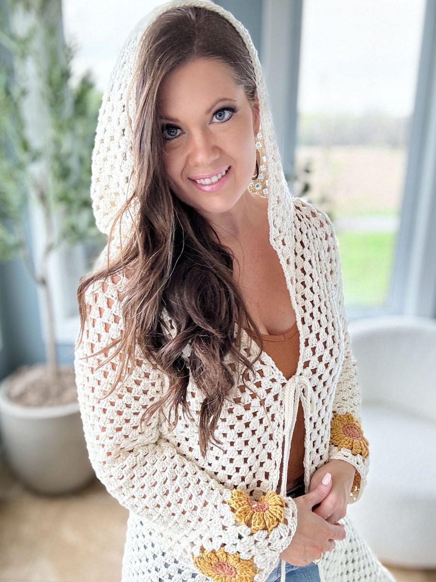 Sunny Sunflower Cardigan Crochet Patten product image (10)