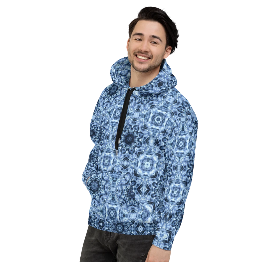 Abstract Navy and Blue Pattern Unisex Hoodie product image (4)