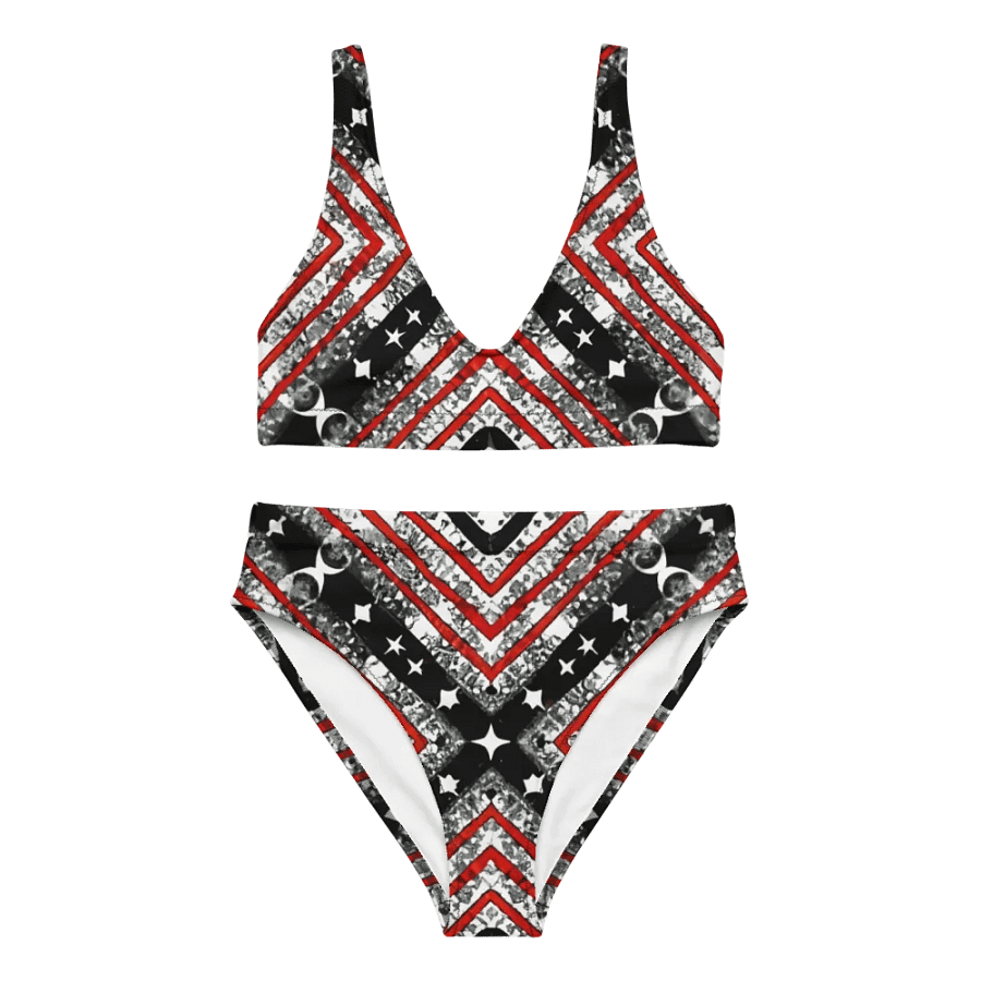 Black/Silver and Red Stars and Stripes Bikini product image (3)