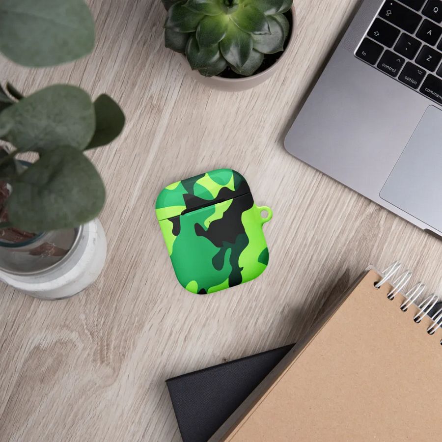 Lime Camo AirPod Case product image (9)