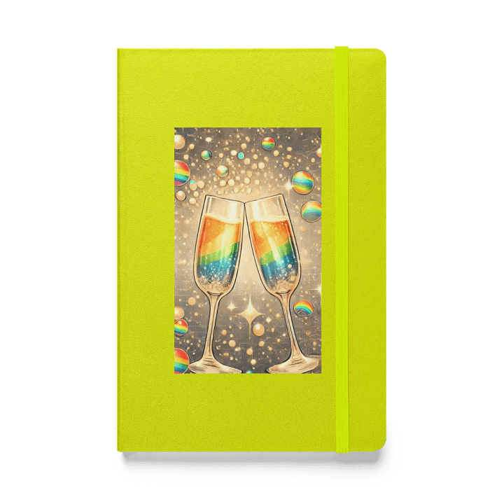 Rainbow Champagne Celebration Journal / Guestbook - LIME product image (1)