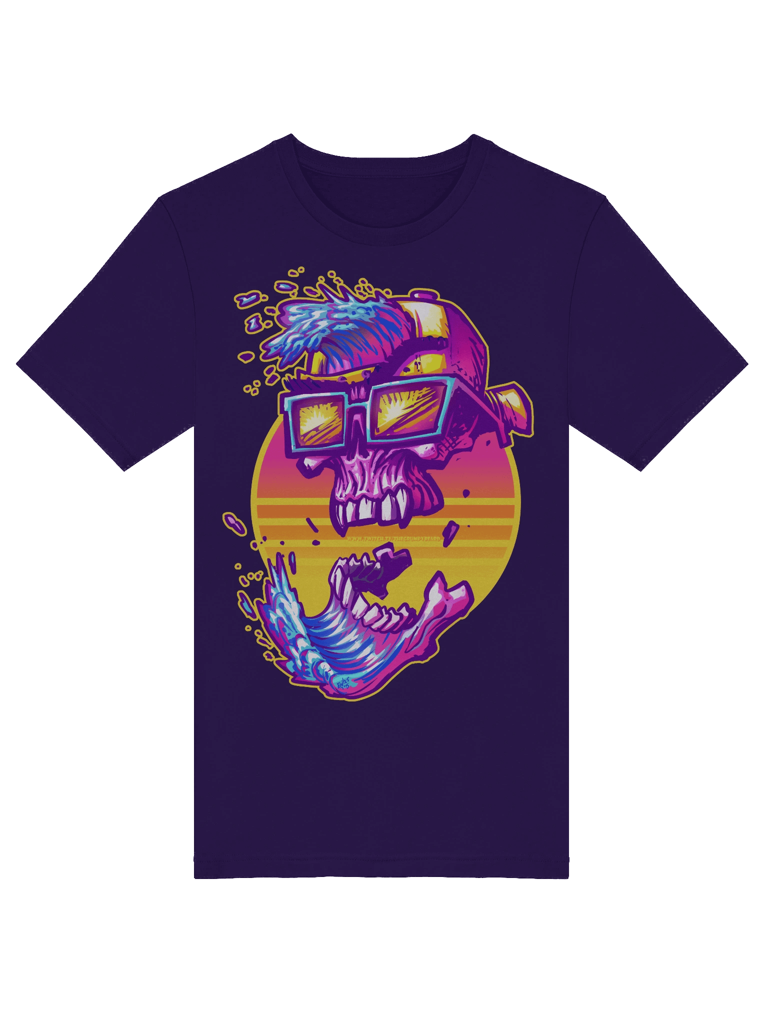 GrumpyBeard WaveSkull - T-Shirt - Unisex sizing product image (3)