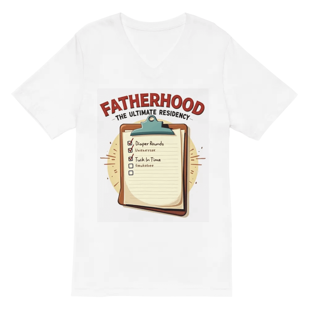 Fatherhood Residency Checklist V-Neck Tee product image (2)